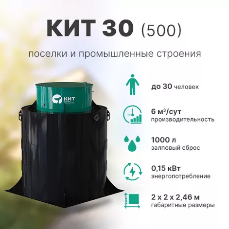 Станция биологической очистки КИТ 30 (К-30-500) в Туношне